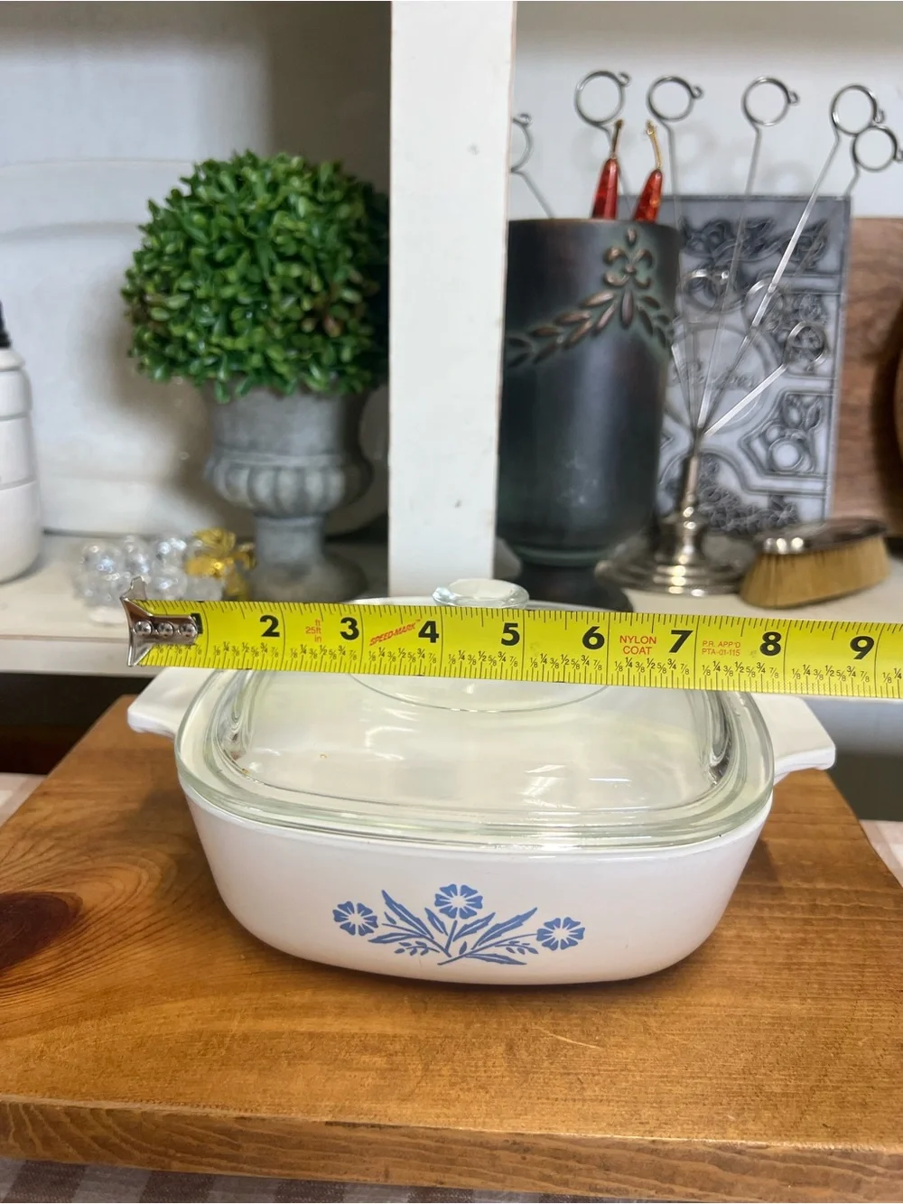 Vintage Corning ware cornflower blue 1 quart lidded casserole dish cookware